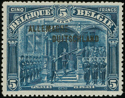 1920, 5 Franc blau, Aufdrucktype III, gezähnt 14 ¾:15, sauber ...