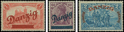 1920, Großer Innendienst 60 Pfg.-2 M. kpl., ungebraucht, 2 M. oben ...