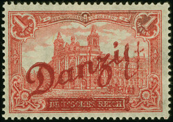 1920, Großer Innendienst 1M. mit markantem Aufdruckfehler “g von ...