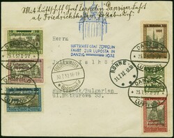 1932, LUPOSTA-Fahrt, Auflieferung Friedrichshafen mit Abwurf Ronne, ...