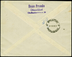 1932, LUPOSTA-Fahrt, Auflieferung Friedrichshafen mit Abwurf Ronne, ...