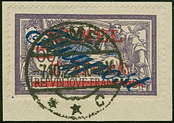 1923, Flugpost 3 M. auf 60 C. mit Stempel “MEMEL **c 7.10.22" auf ...