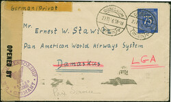 1946, Ziffer 75 Pfg. mit Stempel “RÜDESHEIM 27.11.46” auf Brief ...