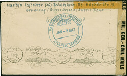 1946, Ziffer 75 Pfg. mit Stempel “RÜDESHEIM 27.11.46” auf Brief ...