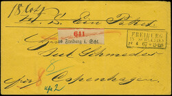 2 Sgr. ultramarin und waagerechtes Paar 3 Sgr. ocker, mit Ra3 ...