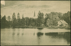 "Eesti" als handschriftlicher Vermerk auf Germania 10 Pfennig rot mit ...