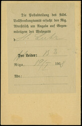 “Die Postabteilung des Städt. Vollstreckungsamts ersucht den Rig. ...