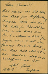 1918, 20 Pfennig auf 10 Kopeken dunkelviolettultramarin, sauber mit ...