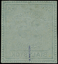 1916, Probedruck 25 Pfennig dunkelblau auf blaugrau auf dünnem ...