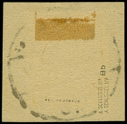 1919, Aufdrucktype II, roter Aufdruck: Germania 25 Pfennig rotorange ...