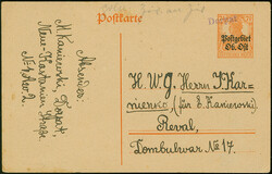 "Dorpat", kleiner violetter Notstempel-L1 als Entwerter auf ...