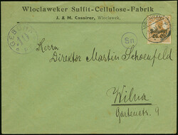 "SCHAULEN *** 2.8.18", klar auf Germania 15 Pfennig auf Bedarfsbrief ...