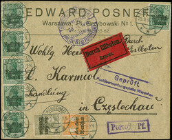 1920, Germania 2½ und 7½ Pfennig sowie 6 Einzelwerte 5 Pfennig, ...