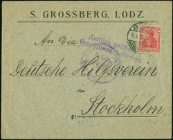 1915, Germania 10 Pfennig rot mit Stempel “KATTOWITZ 11.6.15” auf ...