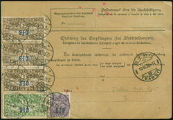 1920, CIS 10 Mark, 5 Mark, 3 Stück 1 Mark und 2 Stück 40 Pfennig, ...