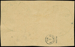 1920, 5 Mark grünschwarz/lilarot, Zähnungslöcher 25:17, mit ...