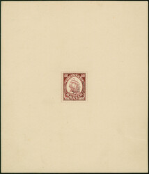 1921, Kogge 40 Pfennig rot, handgemaltes Essay mit Inschrift ...