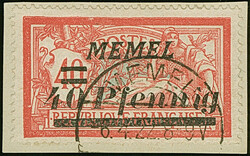 1922, 40 Pfennig, mit Aufdruckfehler "Circonflexe statt i-Punkt", ...