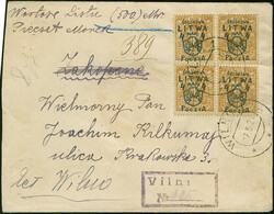 1920, Coat of Arms overprint issue 4 marka on 30 sk. brown, for ...