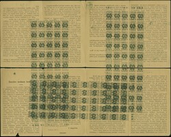 1921, 25 fen black green, plate III, complete proof sheet, in ...