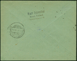 1920, Airmail double decker 5 m. with additional franking, tied by ...