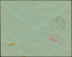 1923, Airmail 20 marka, with postmaster perforation, with additional ...