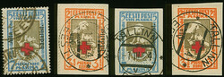 1923, Aita hädalist 2½-5 mark, perforated and imperforated, used ...