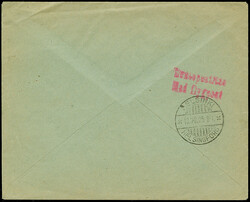 Airmail 10-20 marka, with additional franking, tied by cds. "BALTISKI ...