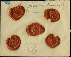 1930, Kroon-Surcharge 1 kopek, with additional franking tied by cds. ...
