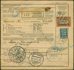 1930, Kroon-Surcharge 2 kroon, with additional franking, tied by cds. ...