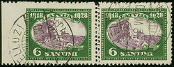 1928, 10th Anniversary of Independence 6 santimi green/lilac, ...