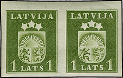 1940, Coat of arms, archival proofs, 1-3, 7-30 santimi and 50 santimi ...