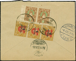 KRAKIAI: 1921, Kestutis 1 auksinas, horizontal pair, together ...