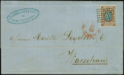 BERDICHEV (Ukraine): 10 kopeck brown & blue, good to large margins, ...