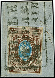 WOLMAR (Valmiera, Latvia): 10 kopeck brown & blue, good to large ...