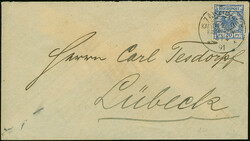 20 Pfg., mit klarem "ZANZIBAR 4/4 91" auf Briefkuvert nach Lübeck, ...