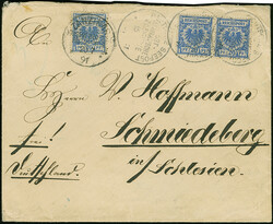 20 Pfg. mit sauber aufgesetztem "ZANZIBAR 20/7 91", zusammen mit ...