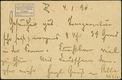 Karte 10 Pfg. mit sauberem Stempel "ZANZIBAR 4/1 91", mit Text nach ...