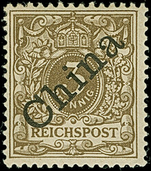 1898/1901, Diagonalaufdruck 3 Pfg. mittelbraun, farbfrisch und gut ...