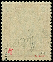 1905/13, 2 Pia. auf 40 Pfg. mit Aufdruckfehler “seitwärts stark ...