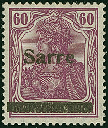 1920, Germania 60 Pfennig rotlila, postfrisch, tadellos, u.a. sign. ...