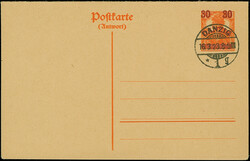 1920, Bogenförmiger Aufdruck auf Germania 30 auf 7½ Pfg., ...