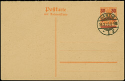 1920, Bogenförmiger Aufdruck auf Germania 30 auf 7½ Pfg., ...