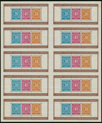 1946, Zeughaus-Blockpaar, jeweils im kompletten Kleinbogen mit 10 ...