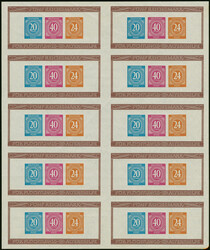 1946, Zeughaus-Blockpaar, jeweils im kompletten Kleinbogen mit 10 ...