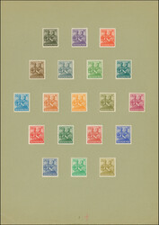 1946, Arbeiter 24 Pfg. als gezähnter Probedruck, 19 Stück in ...