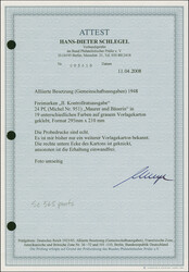 1946, Arbeiter 24 Pfg. als gezähnter Probedruck, 19 Stück in ...