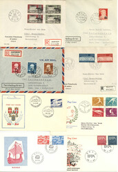 Norwegen - kleines Lot mit 15 FDC ab 1948Automatically generated ...