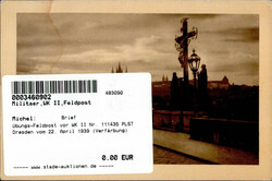 Übungs-Feldpost vor WK II Nr. 111435 PLST Dresden vom 22. April 1939 ...