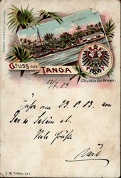 Deutsch-Ostafrika Tanga Farblithographie II (fleckig)Automatically ...